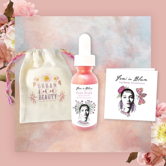 Rose Gold Illuminator Serum for Face and Body / Pink Quartz Shimmer Dewy Glow - Picture 4 of 14